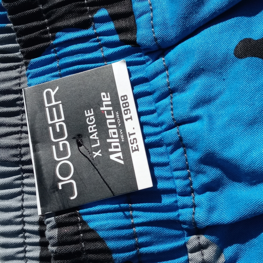 Ablanche Camo Blue Joggers Size XL Blue Gray - Picture 3 of 7